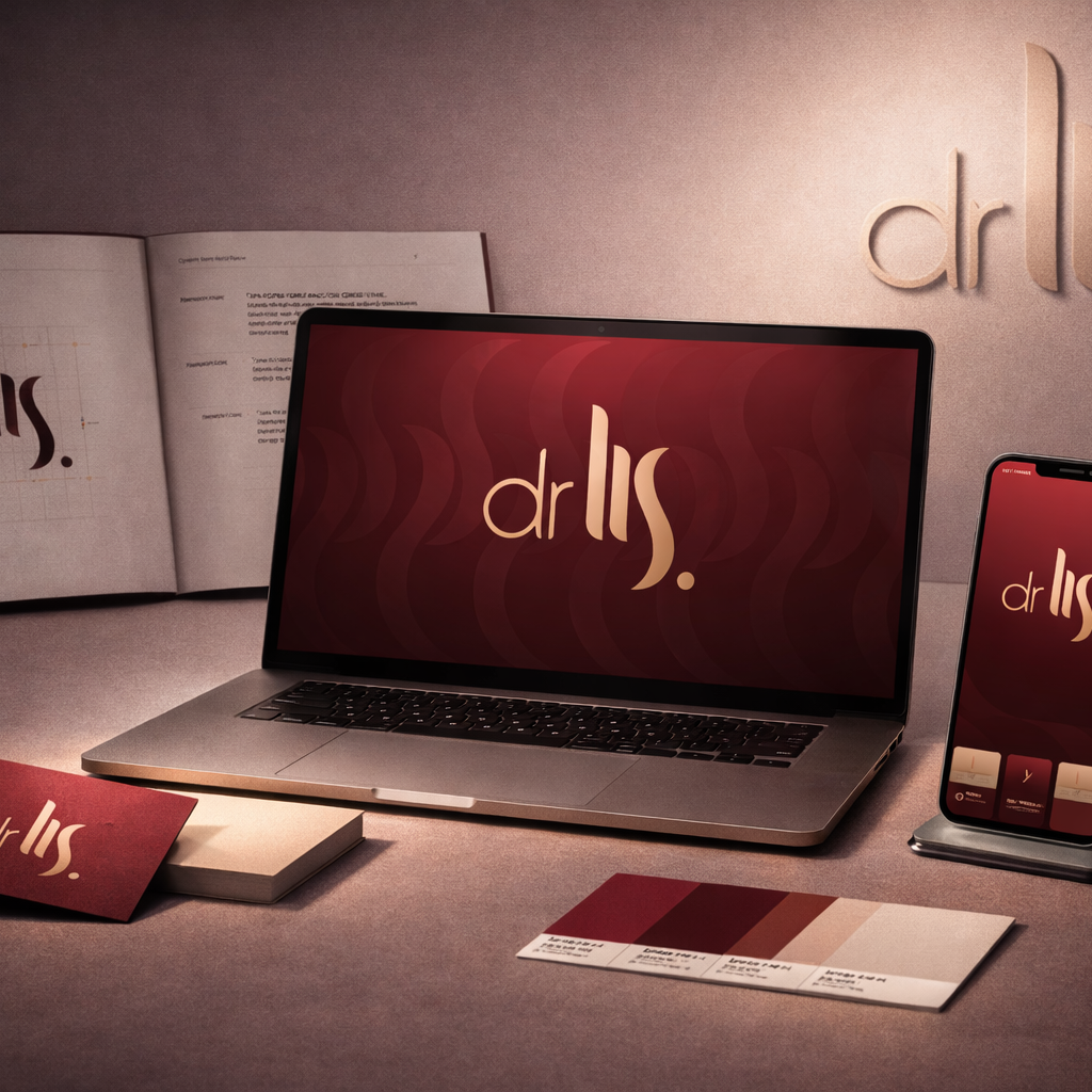 projekt graficzny logo, kolory marki oraz typografia dla dietetyka Dr n. med. Ilony Lis.